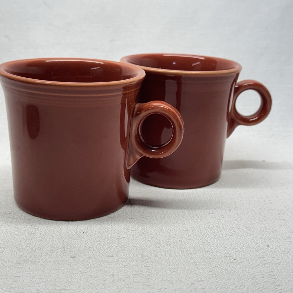 Fiesta Coffee Mug Set of 2 Unisex‎ OS Orange Terracotta HLC USA Ring Handle MCM